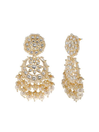 Ishhaara Chandbali Pearl White Kundan Earring