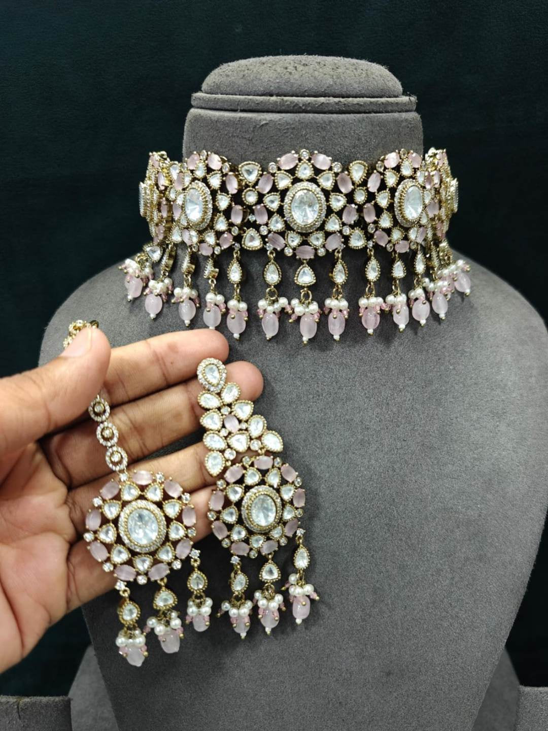 Ishhaara Chandni Moissanite Polki Set