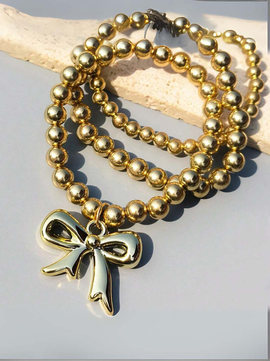 Ishhaara Charm Studded Golden Whimsy Bracelet