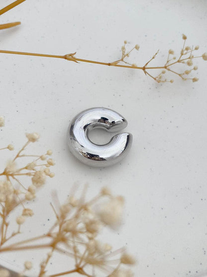 Ishhaara Chunky Silver Ear Cuff Earrings