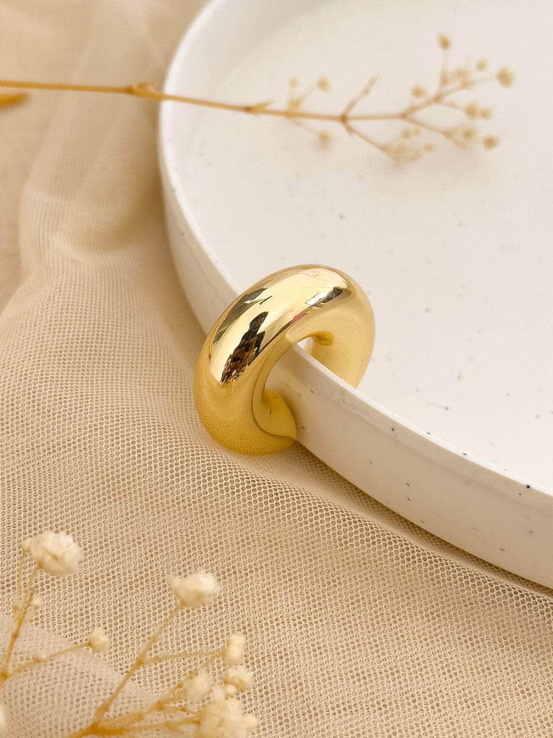 Ishhaara Chunky Gold Ear Cuff Earrings