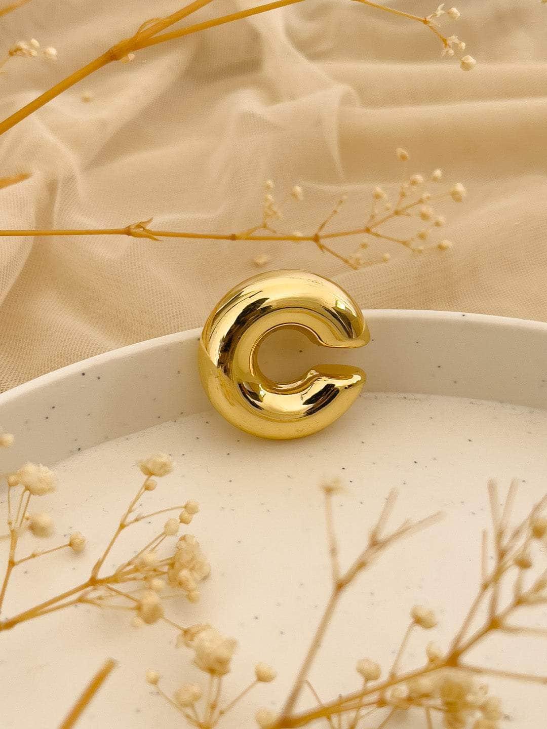 Ishhaara Chunky Gold Ear Cuff Earrings