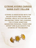 Ishhaara Citrine Hydro Carved Hand Cuff Yellow