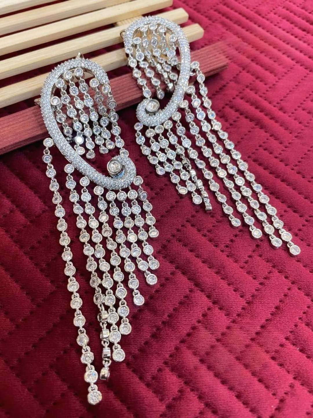 Ishhaara Classic Ad Stone Studded Earcuff Earrings