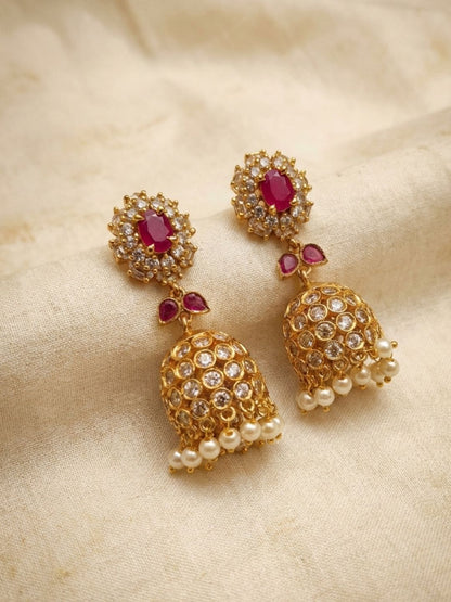 Ishhaara Classic Antique Jhumkas