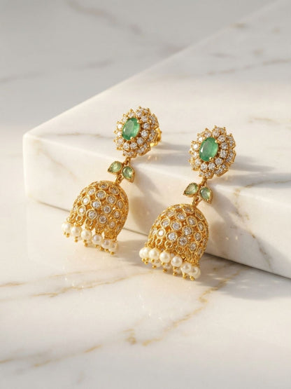 Ishhaara Classic Antique Jhumkas