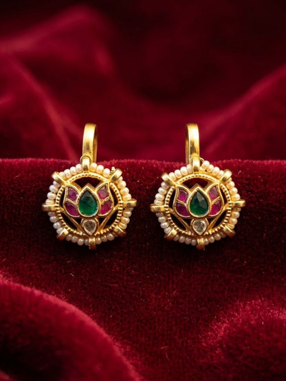 Ishhaara Classic Dainty Jadau Kundan Earcuffs
