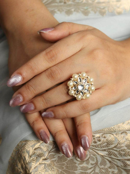 Ishhaara Classic Kundan Design Ring