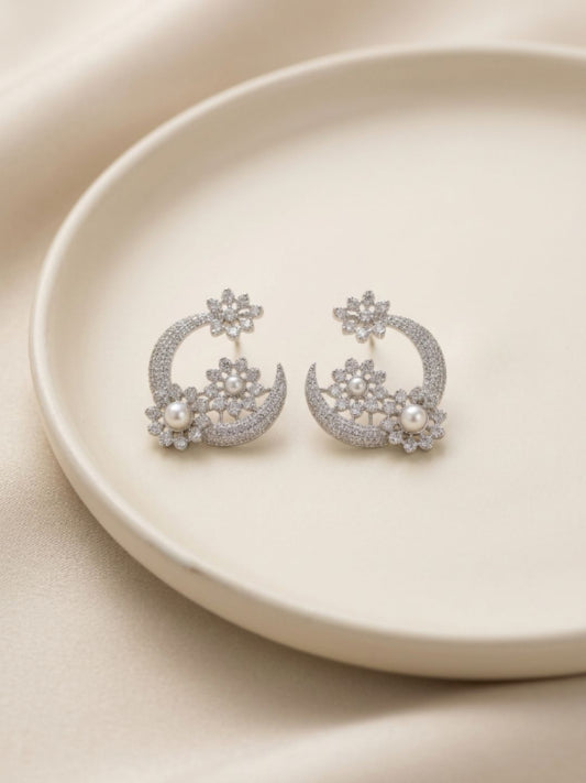 Ishhaara Classic Moon Shaped Earrings