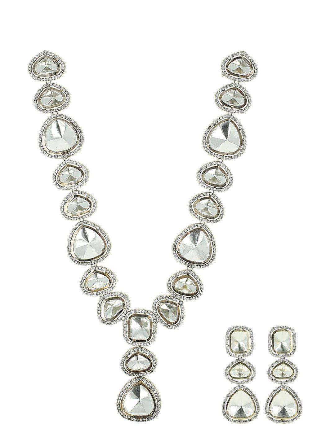 Ishhaara Classic Polki Necklace Set