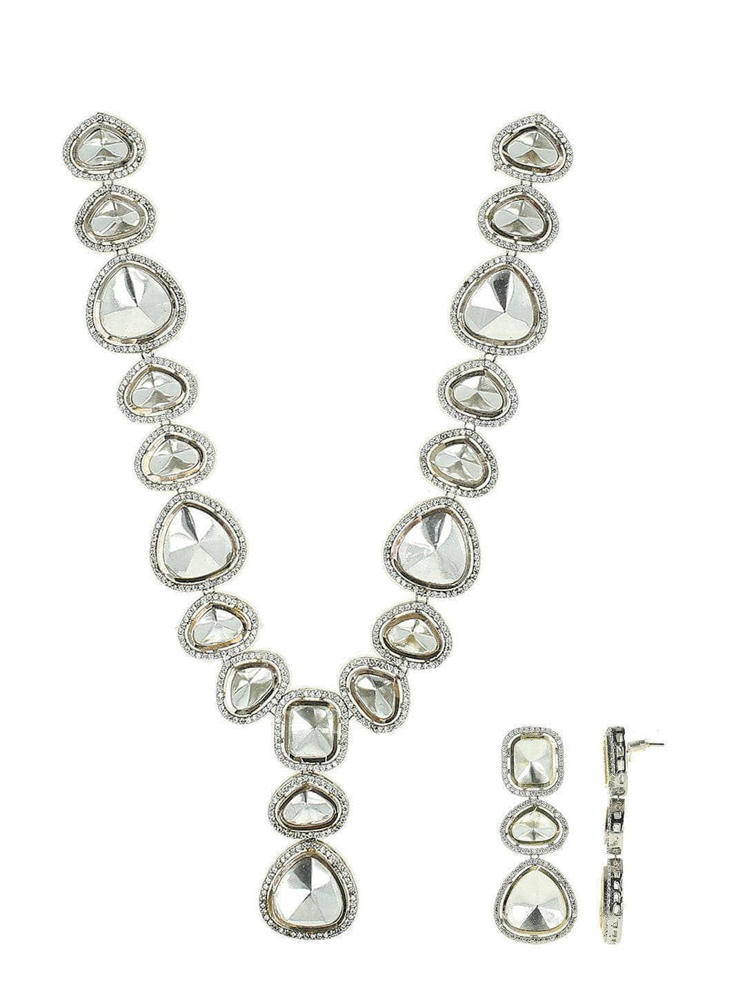 Ishhaara Classic Polki Necklace Set