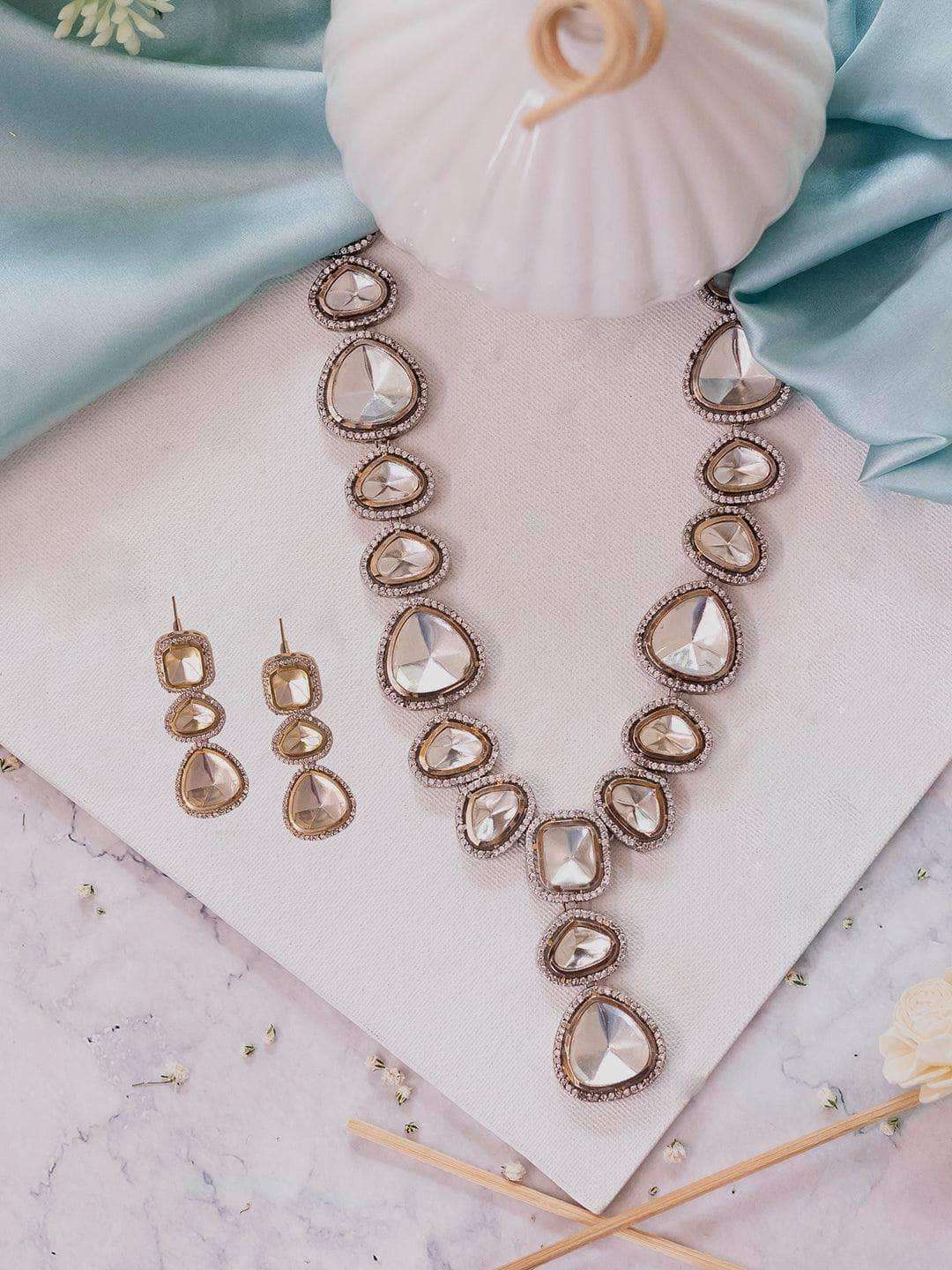 Ishhaara Classic Polki Necklace Set