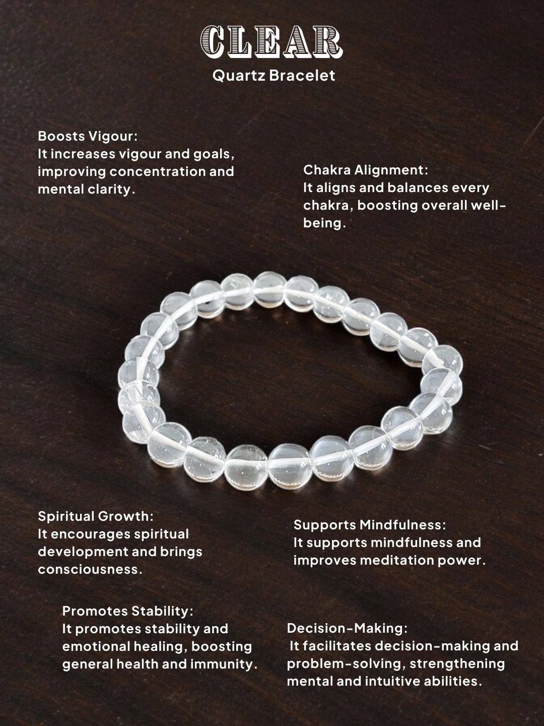 Ishhaara Clear Quartz Bracelet