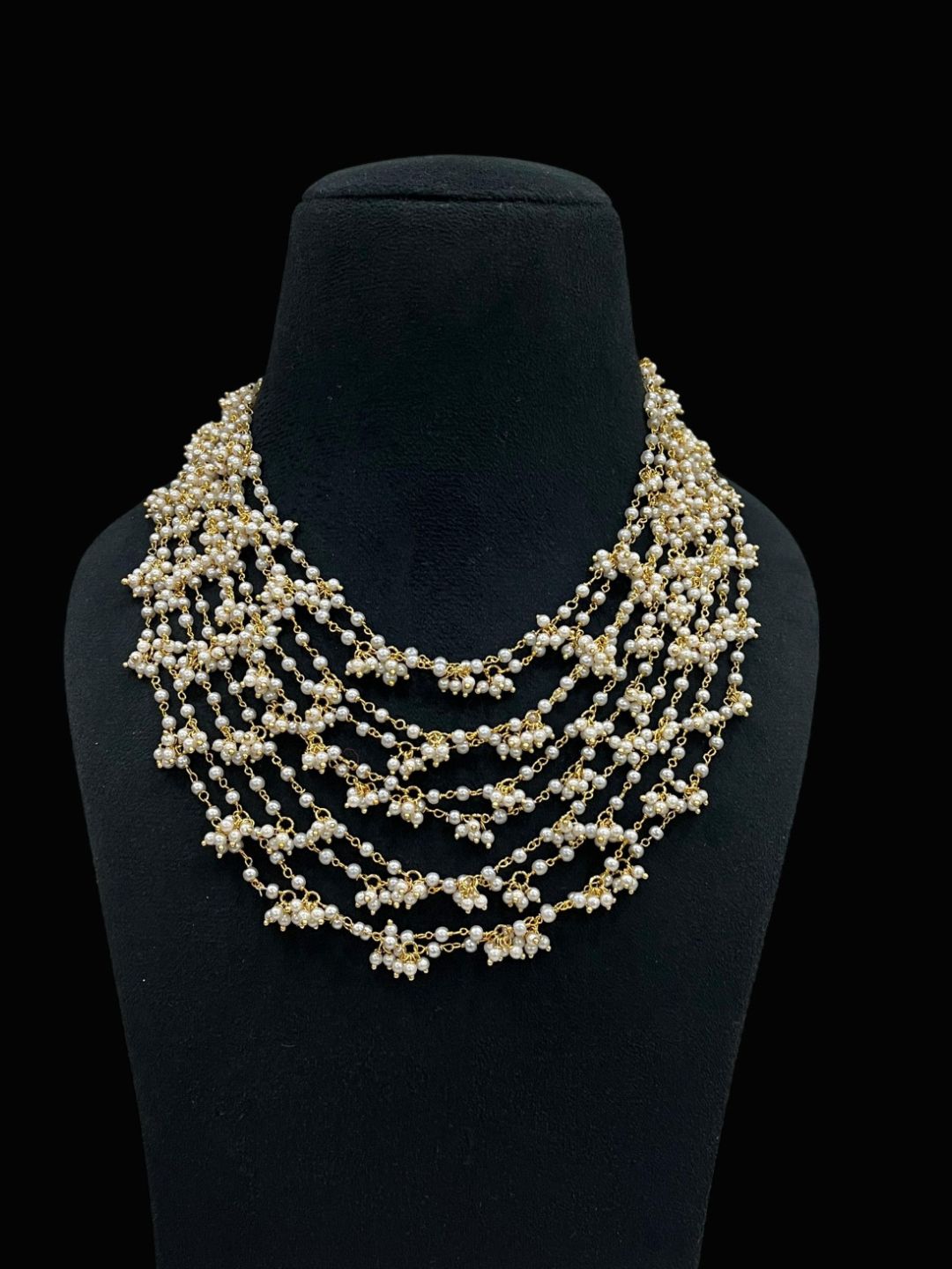 Ishhaara Cluster Pearl Layered Necklace