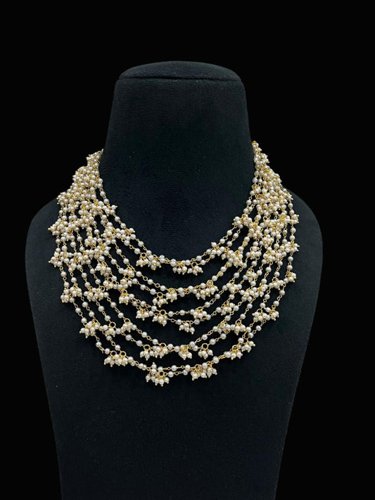 Ishhaara Cluster Pearl Layered Necklace