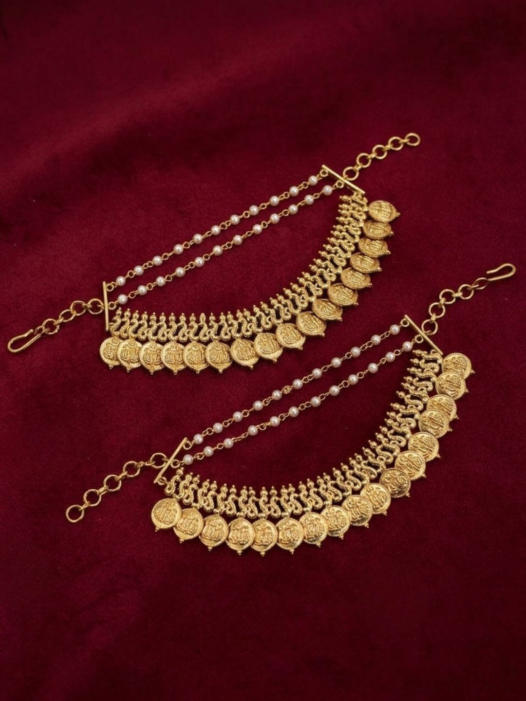Ishhaara Coin Drop 3 Layered Earchains