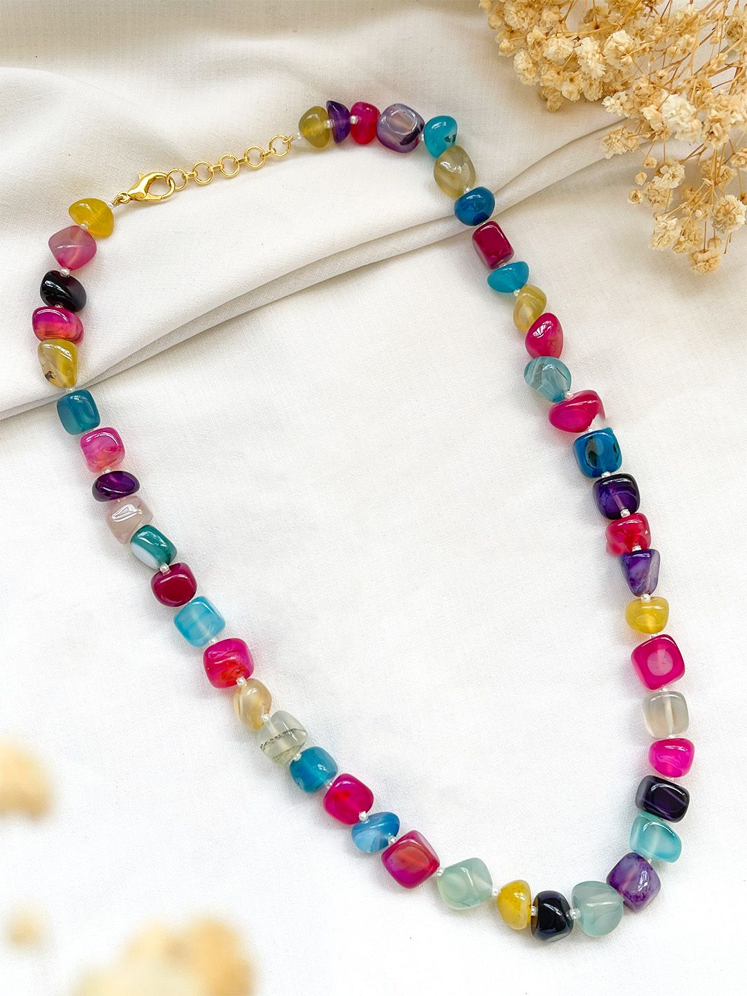 Ishhaara Colorful Beaded Gemstone Necklace