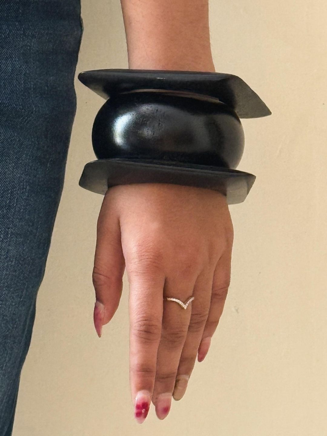 Ishhaara Combo Of 3 Wooden Bangles