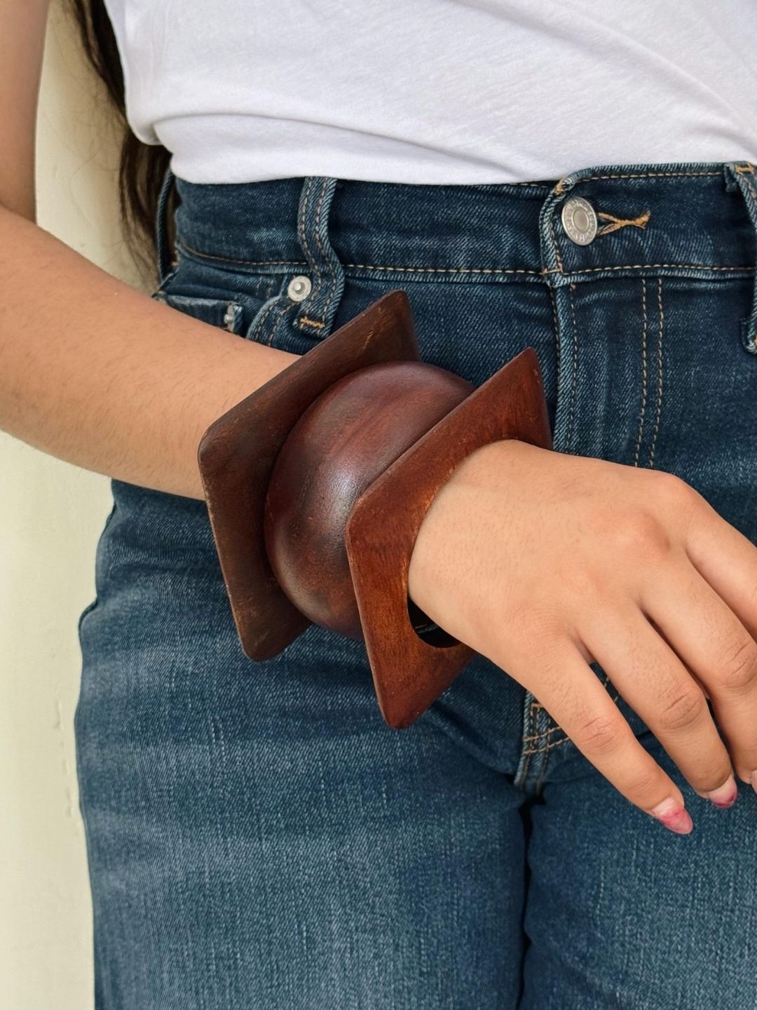Ishhaara Combo Of 3 Wooden Bangles