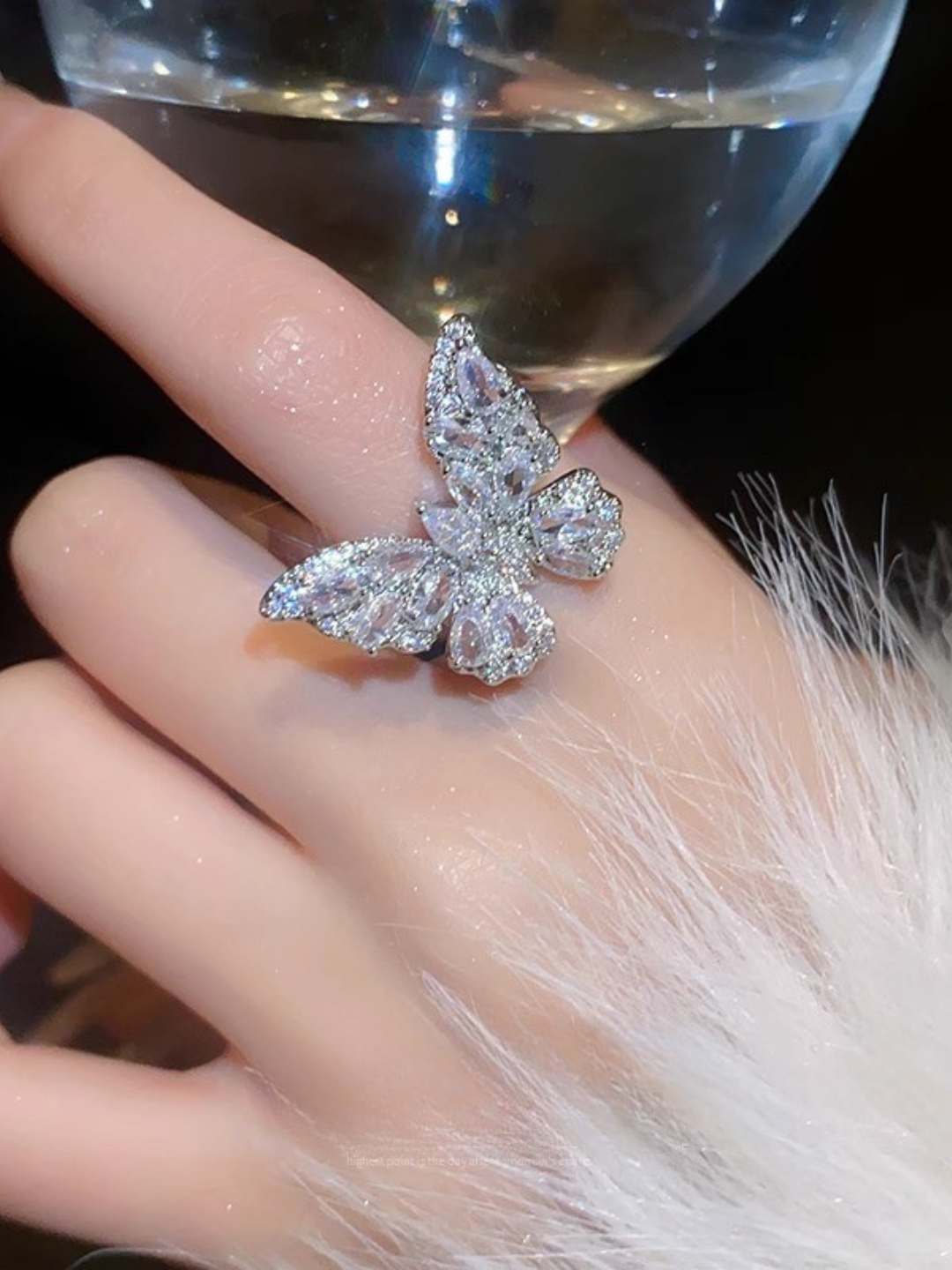 Ishhaara Combo Of Butterfly No Pierced Ear Clip And Ring