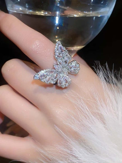 Ishhaara Combo Of Butterfly No Pierced Ear Clip And Ring