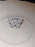 Ishhaara Combo Of Butterfly No Pierced Ear Clip And Ring