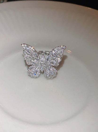 Ishhaara Combo Of Butterfly No Pierced Ear Clip And Ring