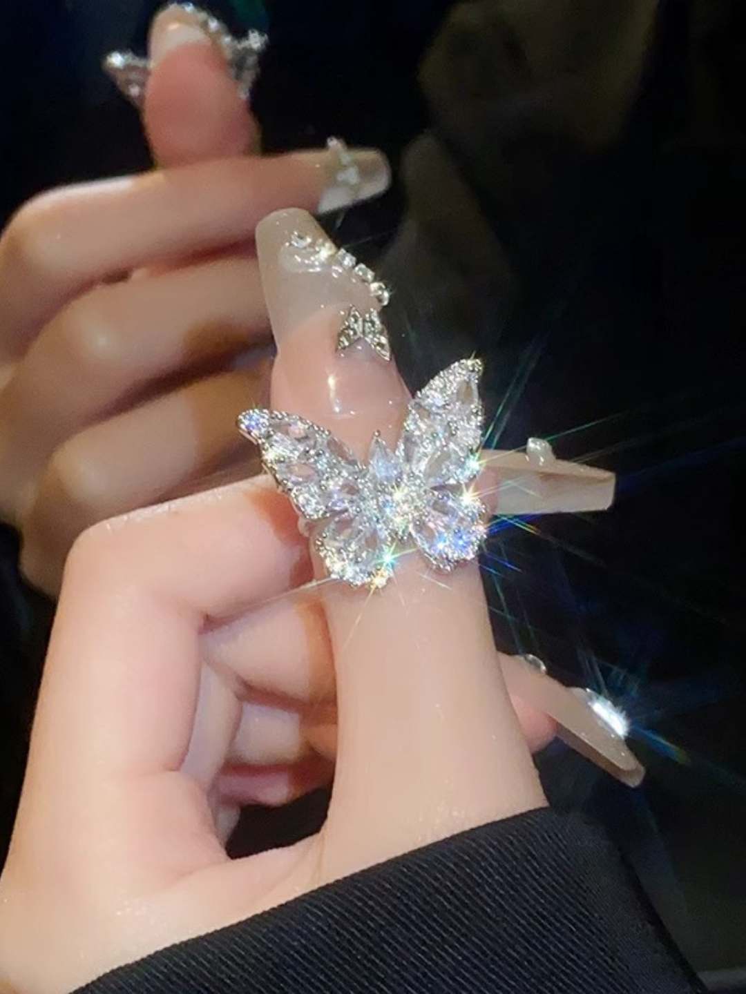 Ishhaara Combo Of Butterfly No Pierced Ear Clip And Ring