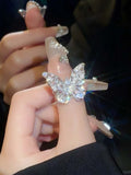 Ishhaara Combo Of Butterfly No Pierced Ear Clip And Ring