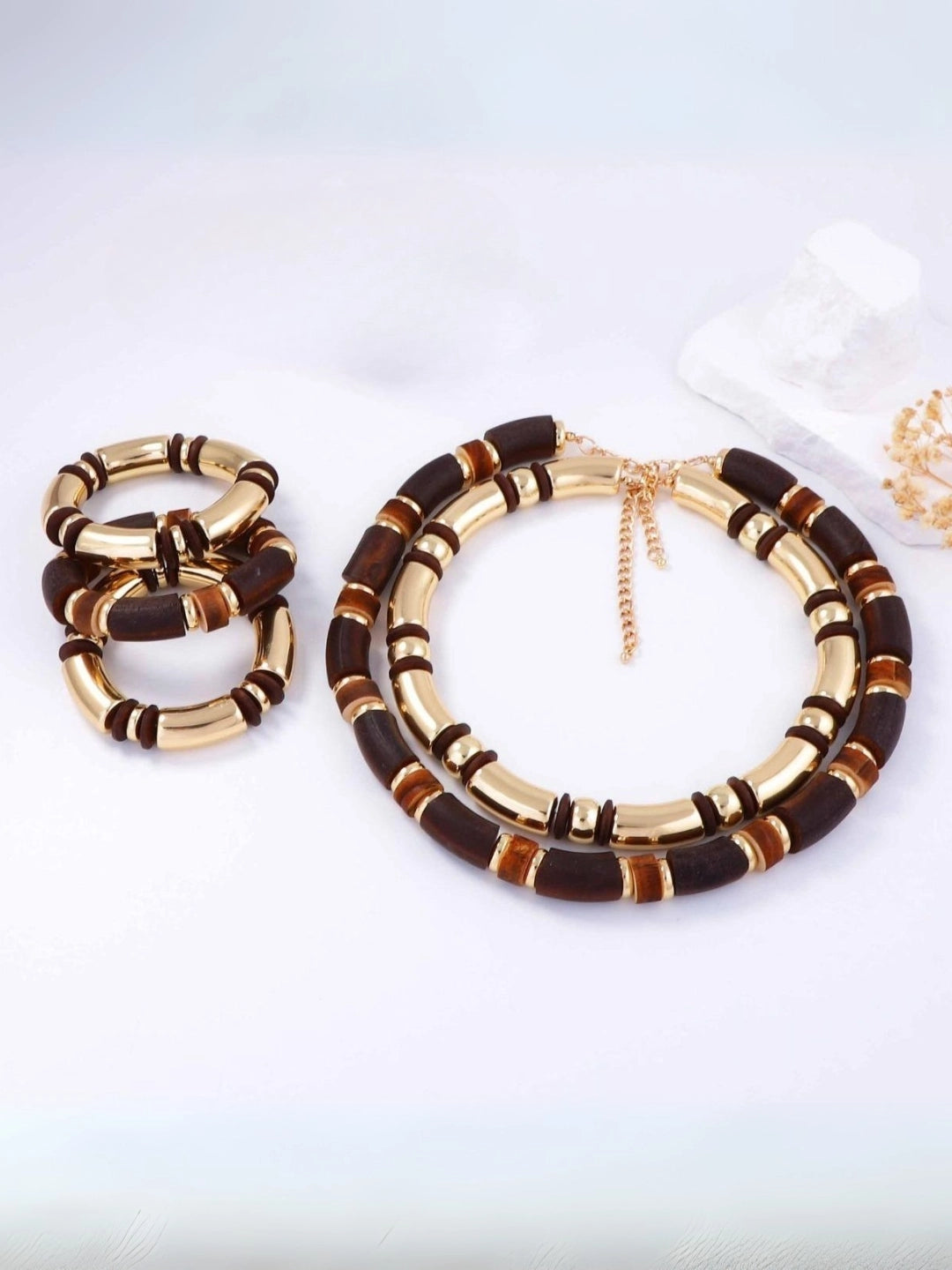 Ishhaara Combo Of Resin Bangles And Necklace