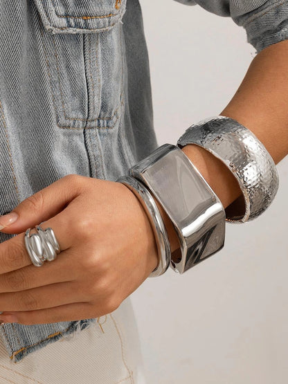 Ishhaara Combo Of Three Stainless Stell Kada With Ring