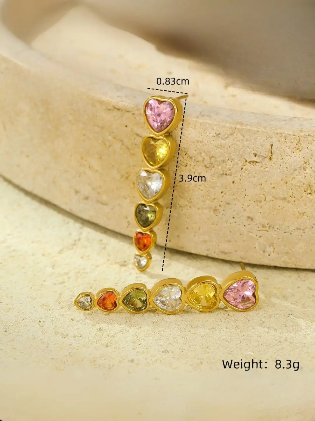 Ishhaara Confetti Heart Earrings