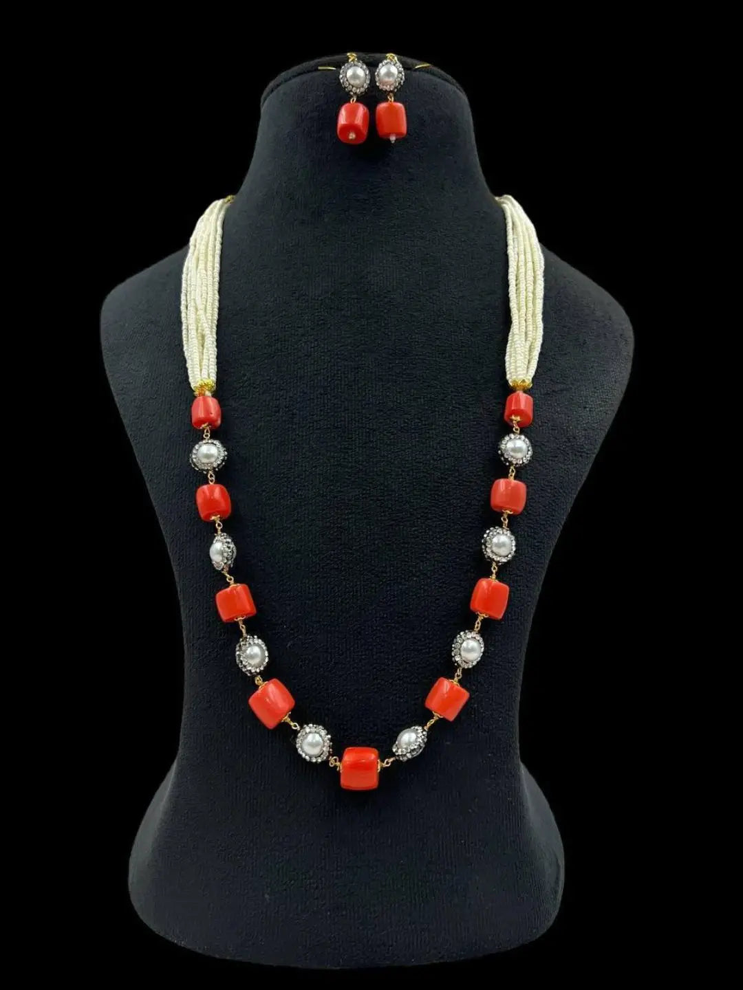 Ishhaara Coral Beaded Necklace