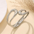 Ishhaara Crescentcurl Chunky Cuff Bracelet