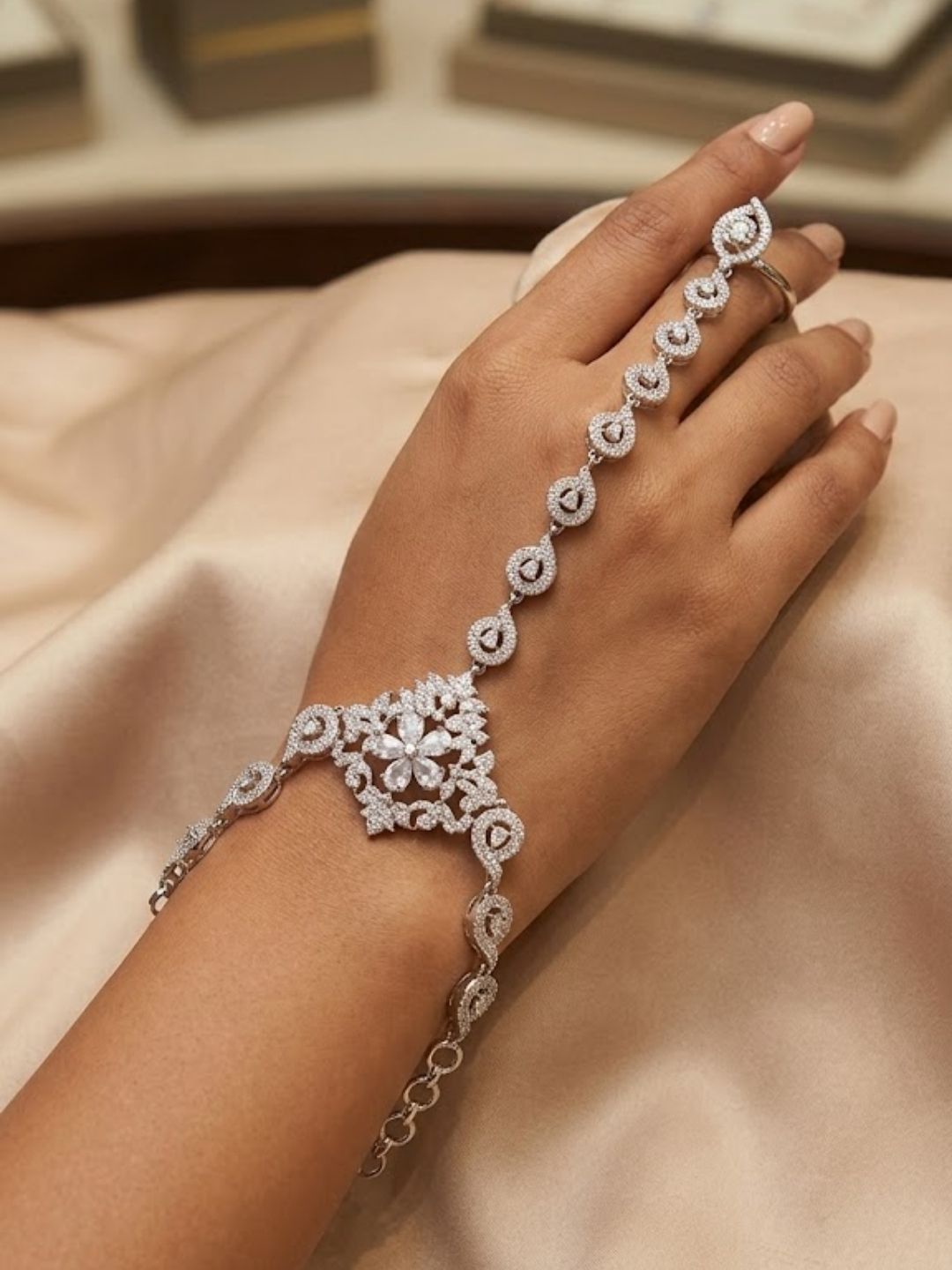 Ishhaara Crystal Bloom Hand Harness