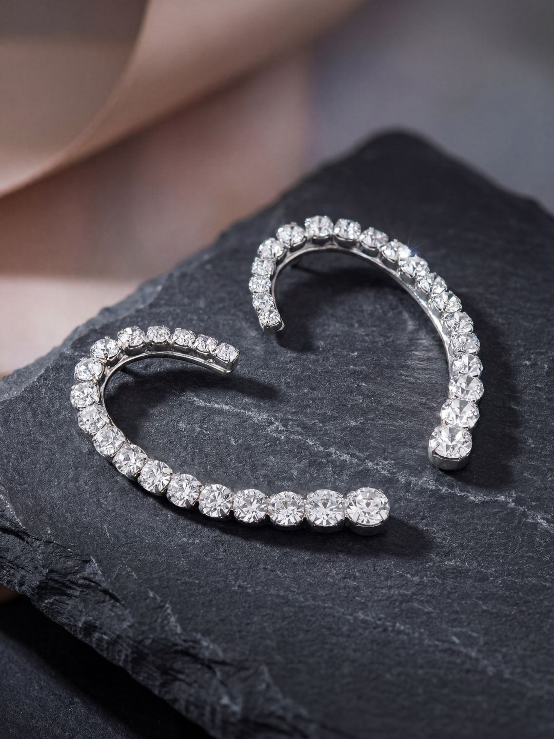 Ishhaara Crystal Earcuff Earrings