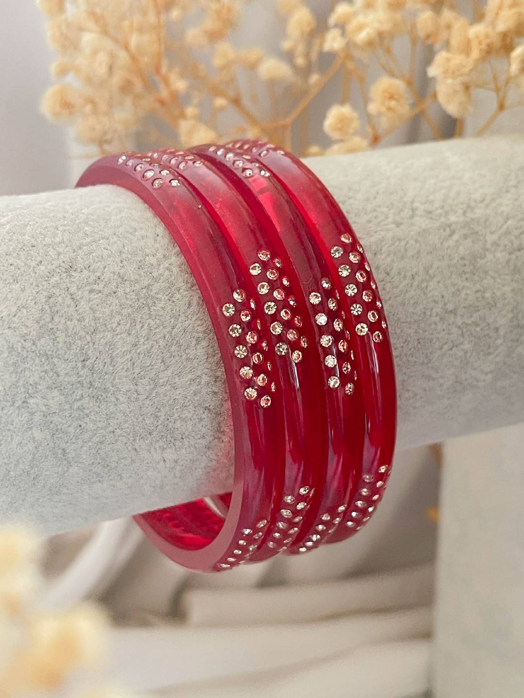 Ishhaara Cubic Zirconia Glossy Finished Bangles