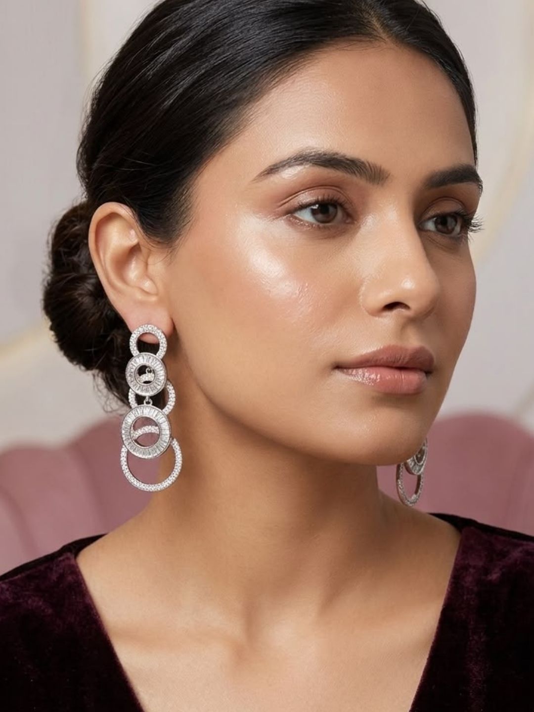 Ishhaara Cubic Zirconia Intricated Earrings