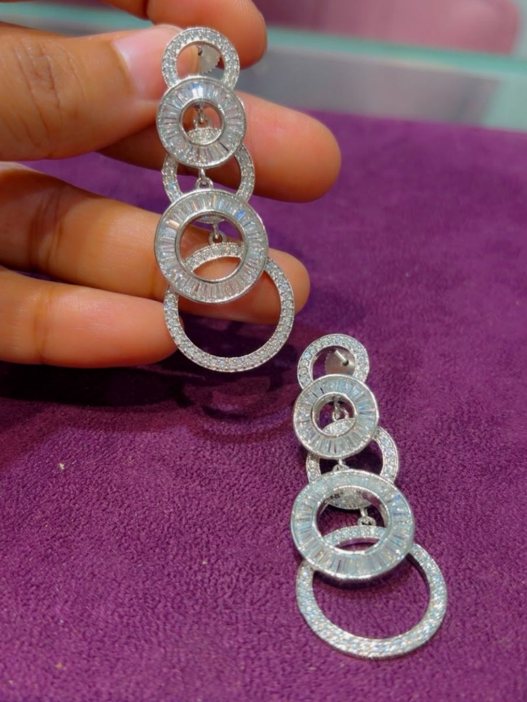 Ishhaara Cubic Zirconia Intricated Earrings
