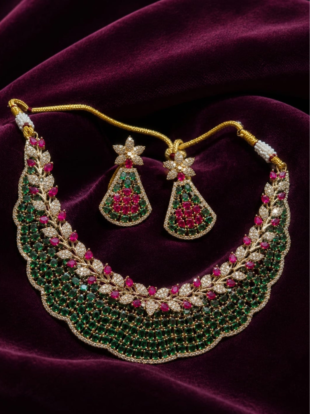 Ishhaara Cut Designer Bridal Choker Neckalce