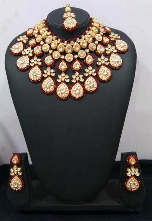 Ishhaara Cut Kundan Drop Tassel Outline Set