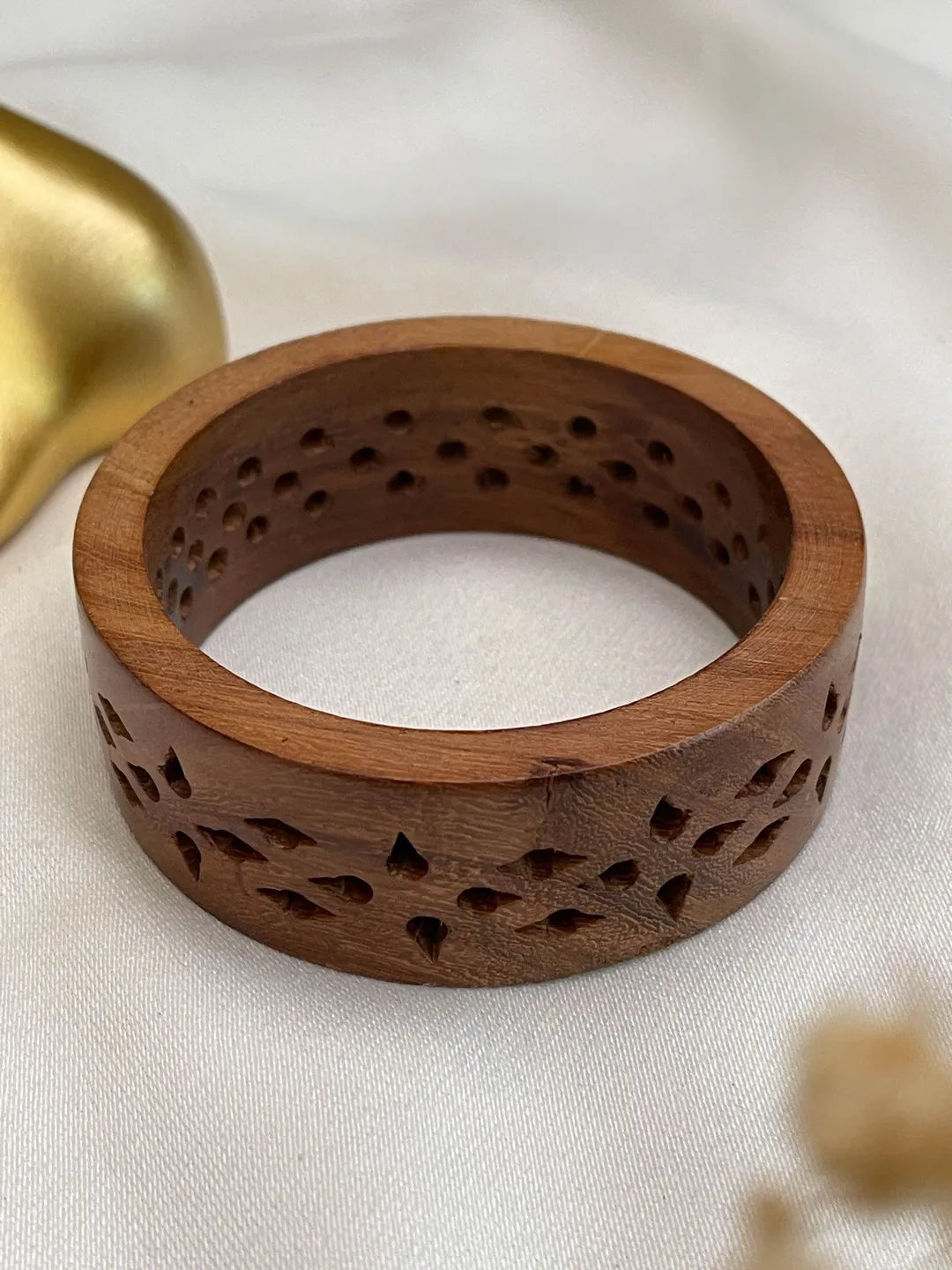 Ishhaara Cut Wood Bangle Bracelet