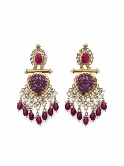 Ishhaara Cutwork Chandbali Earrings