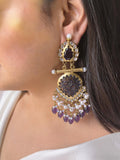 Ishhaara Cutwork Chandbali Earrings