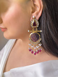 Ishhaara Cutwork Chandbali Earrings