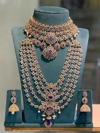 Ishhaara Kundan Temple Long Necklace Set — handcrafted Indian jewellery - view 2