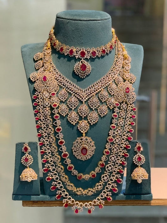 Ishhaara Kundan Temple Long Necklace Set — handcrafted Indian jewellery