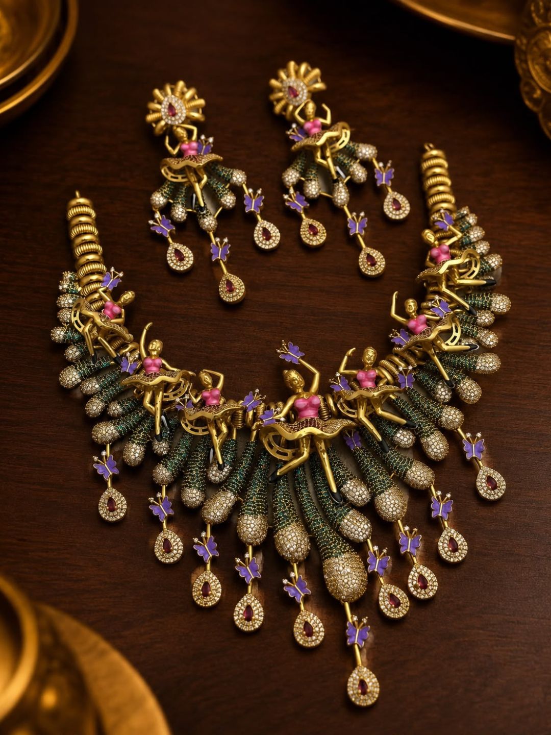 Ishhaara Dancing Doll Antique Designer Necklace
