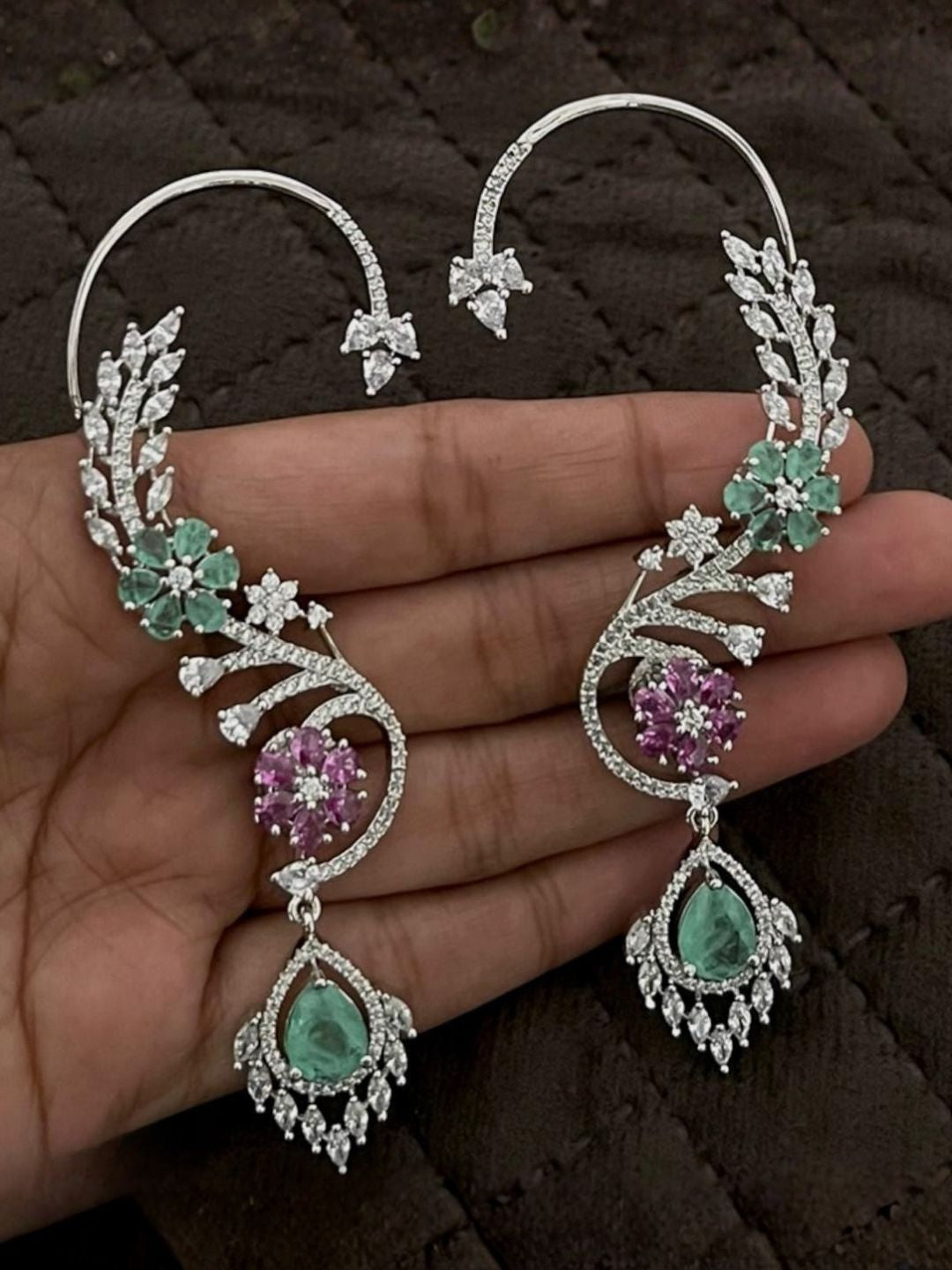 Ishhaara Dangler Floral Ear Cuff