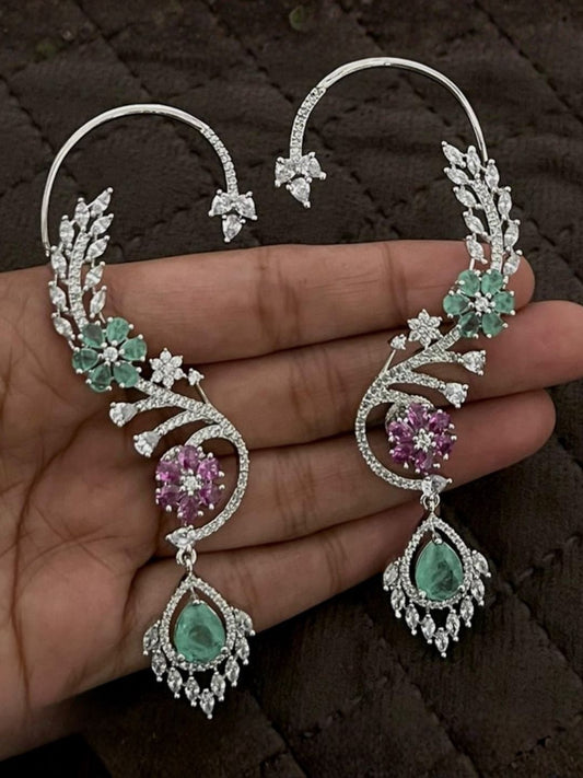 Ishhaara Dangler Floral Ear Cuff